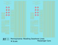 Pennsylvania-Reading Seashore Lines Passenger Car Dulux Yellow PRSL
