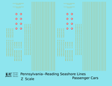 Pennsylvania-Reading Seashore Lines Passenger Car Dulux Yellow PRSL