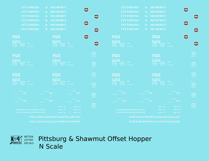 Pittsburg and Shawmut Offset Twin Hopper White