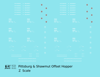 Pittsburg and Shawmut Offset Twin Hopper White
