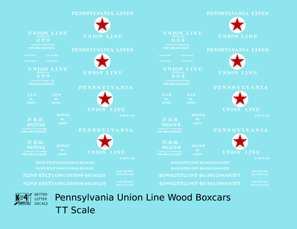 Pennsylvania Union Line Early Wood Boxcar White