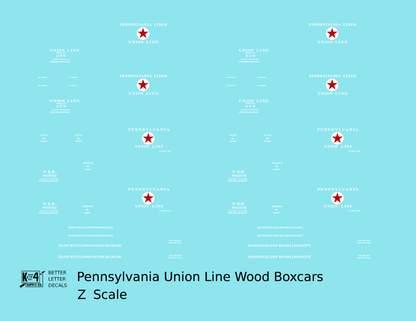 Pennsylvania Union Line Early Wood Boxcar White