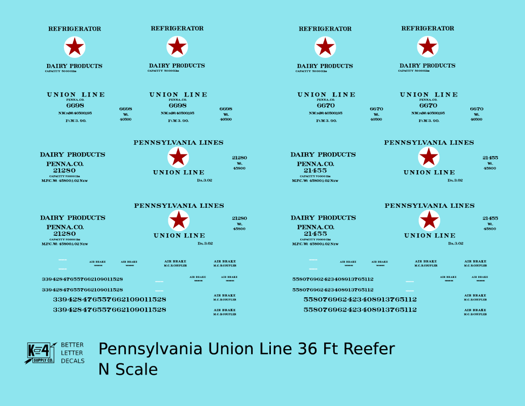 Pennsylvania Union Line Wood Ice Reefer Black
