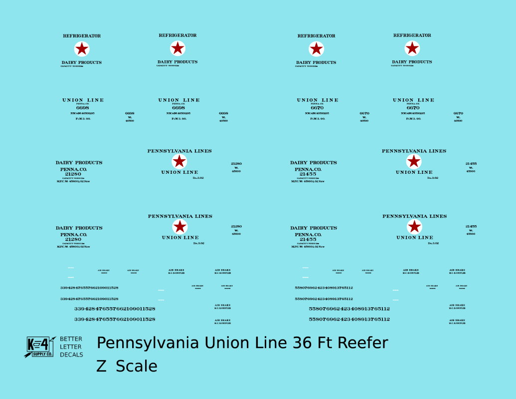 Pennsylvania Union Line Wood Ice Reefer Black