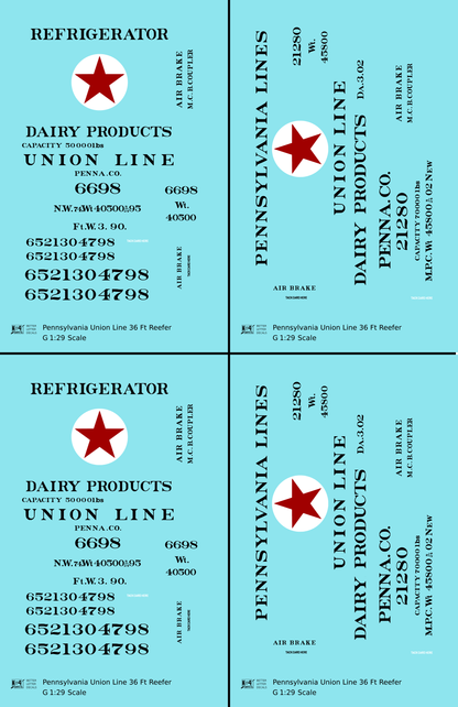 Pennsylvania Union Line Wood Ice Reefer Black