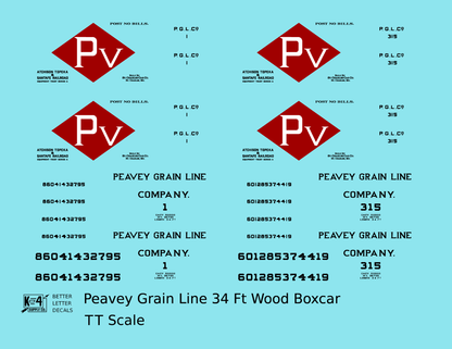 Peavey Grain Line 34 Ft Boxcar Red and Black