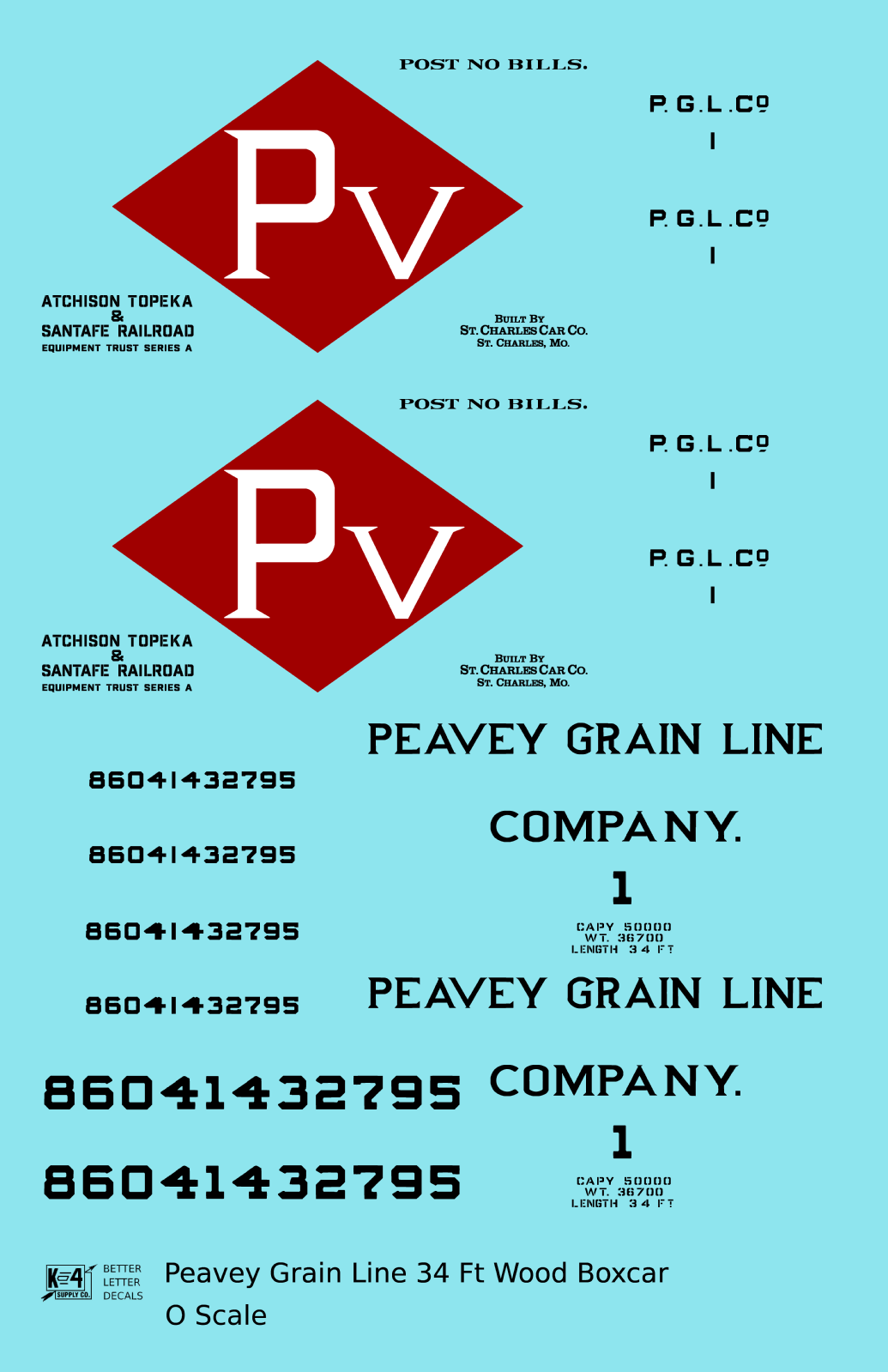 Peavey Grain Line 34 Ft Boxcar Red and Black