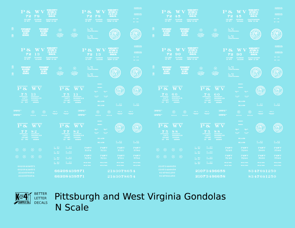 Pittsburgh and West Virginia Gondola White