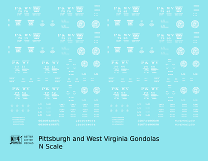 Pittsburgh and West Virginia Gondola White