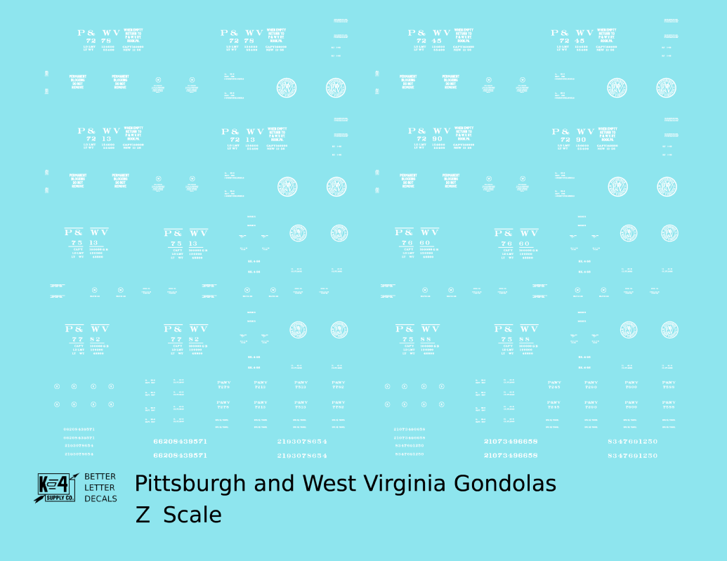 Pittsburgh and West Virginia Gondola White