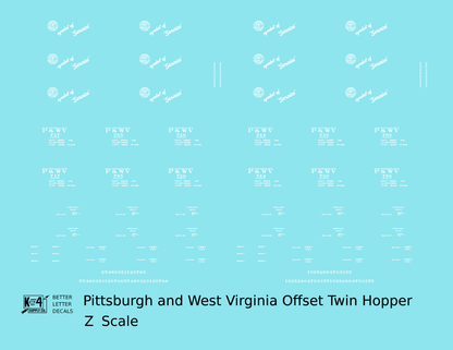 Pittsburgh and West Virginia Symbol Of Service Hopper Car White