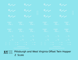 Pittsburgh and West Virginia Symbol Of Service Hopper Car White