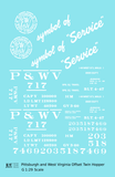 Pittsburgh and West Virginia Symbol Of Service Hopper Car White