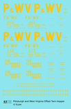 Pittsburgh and West Virginia Alphabet Route Hopper Car Yellow