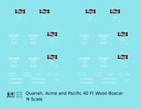 Quanah, Acme and Pacific 40 Ft Wood Boxcar White