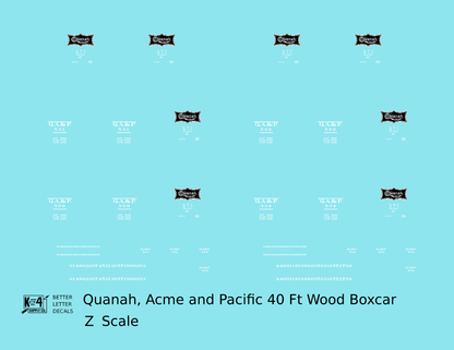 Quanah, Acme and Pacific 40 Ft Wood Boxcar White