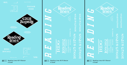 Reading 40 Ft Boxcar White Diamond Logo