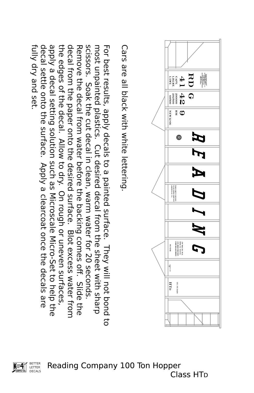 Reading HTD 100 Ton Hopper White and Black