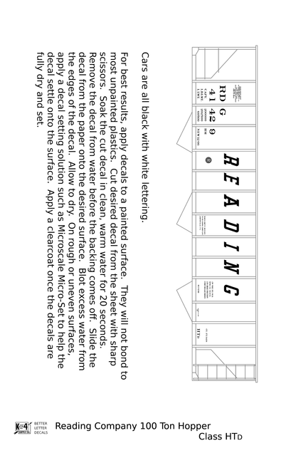 Reading HTD 100 Ton Hopper White and Black