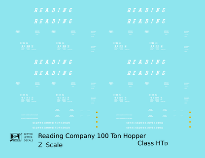 Reading HTD 100 Ton Hopper White and Black