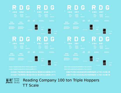Reading Three Bay Hopper White Big RDG