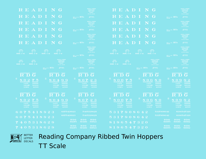 Reading Ribbed Twin Hopper White Roman Letter