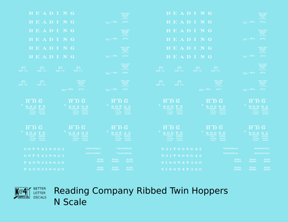 Reading Ribbed Twin Hopper White Roman Letter