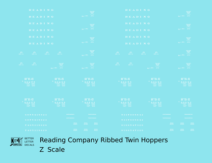 Reading Ribbed Twin Hopper White Roman Letter