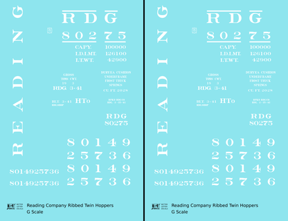 Reading Ribbed Twin Hopper White Roman Letter