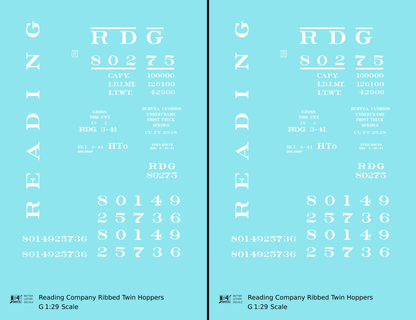 Reading Ribbed Twin Hopper White Roman Letter