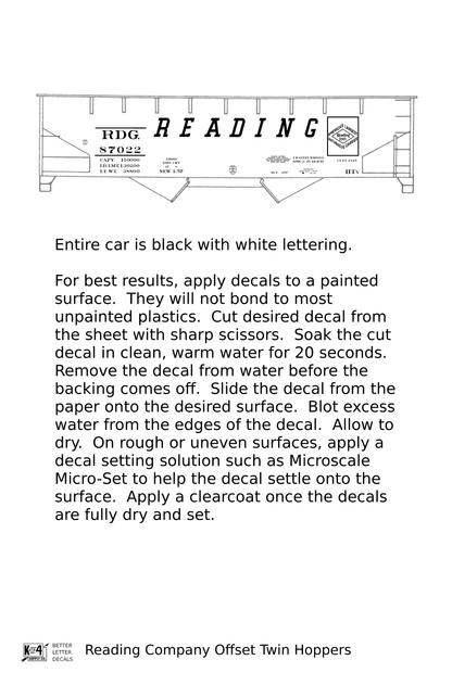 Reading Offset Twin Hopper White Speed Letter
