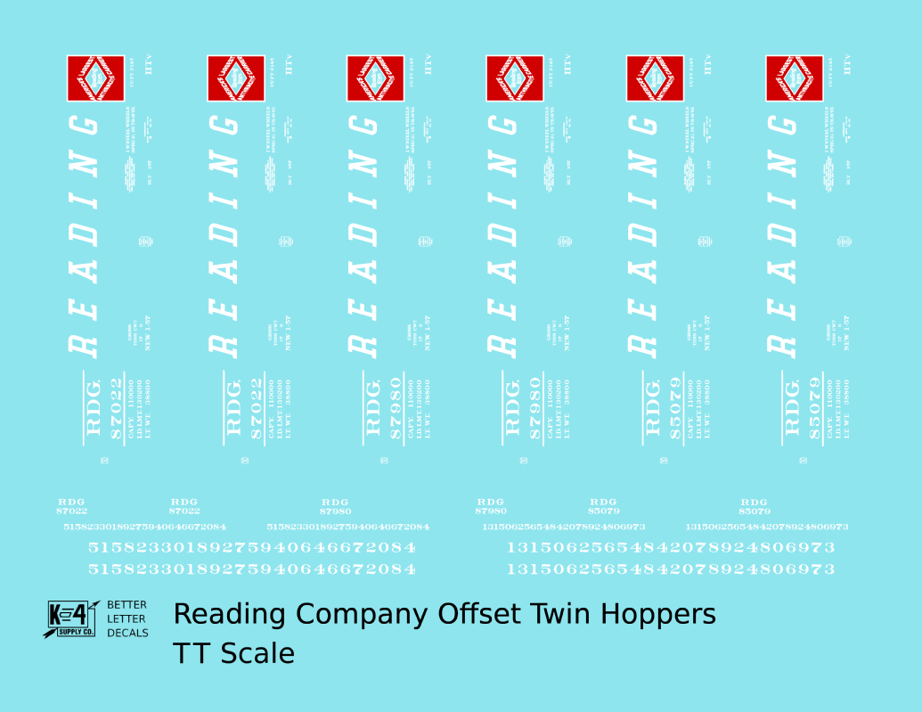 Reading Offset Twin Hopper White Speed Letter