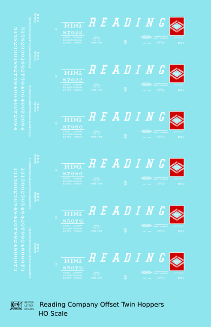 Reading Offset Twin Hopper White Speed Letter