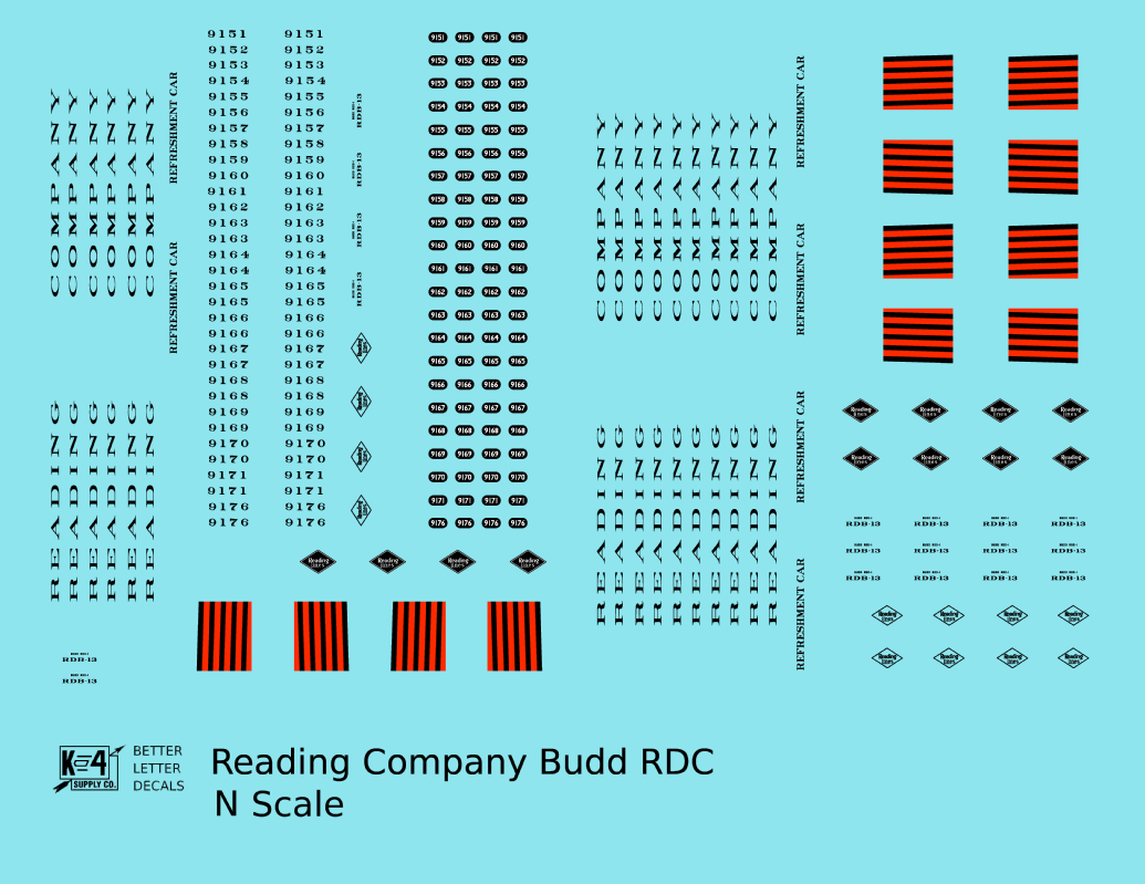 Reading Budd RDC Rail Diesel Car Black
