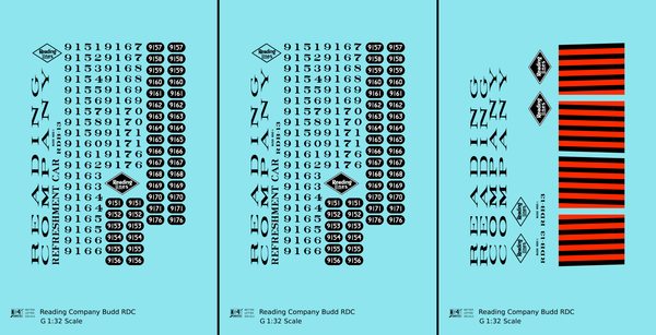 Reading Budd RDC Rail Diesel Car Black - Decal - Choose Scale – K4 ...