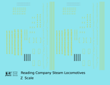 Reading Steam Locomotive Dulux Gold  - Decal - Choose Scale
