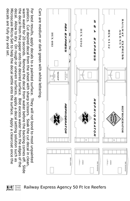 Railway Express Agency Steel Ice Reefer Red and White