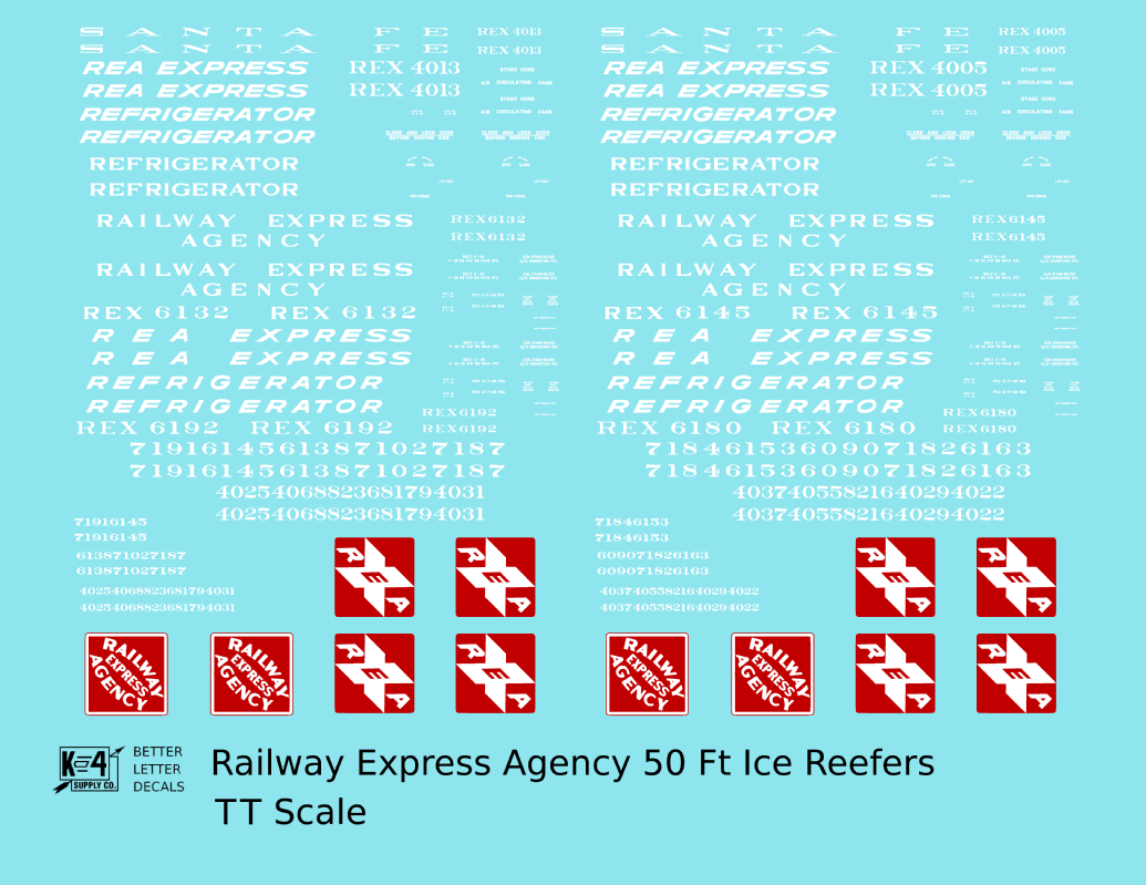 Railway Express Agency Steel Ice Reefer Red and White