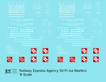 Railway Express Agency Steel Ice Reefer Red and White
