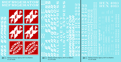 Railway Express Agency Steel Ice Reefer Red and White