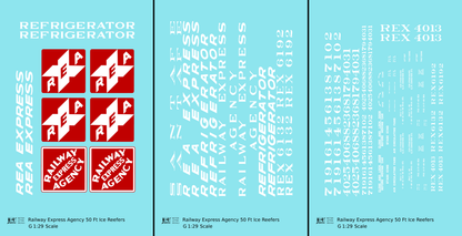 Railway Express Agency Steel Ice Reefer Red and White
