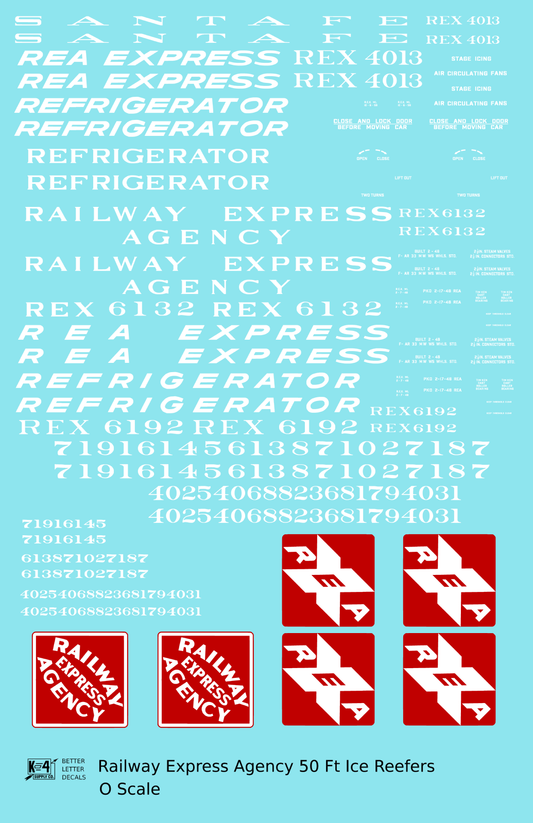 Railway Express Agency Steel Ice Reefer Red and White