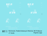 Richmond Fredericksburg & Potomac 40 Boxcar RF&P Virginia Logo 
