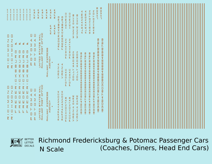 Richmond, Fredericksburg and Potomac Passenger Car Bronze Gold