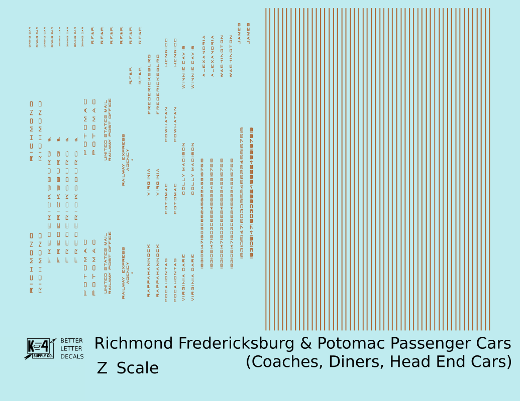 Richmond, Fredericksburg and Potomac Passenger Car Bronze Gold