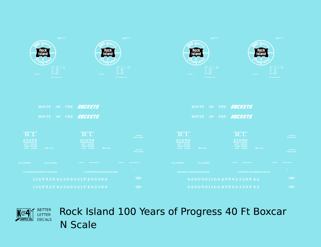 Rock Island 40 Ft Boxcar White 100 Years Of Progress