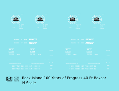 Rock Island 40 Ft Boxcar White 100 Years Of Progress