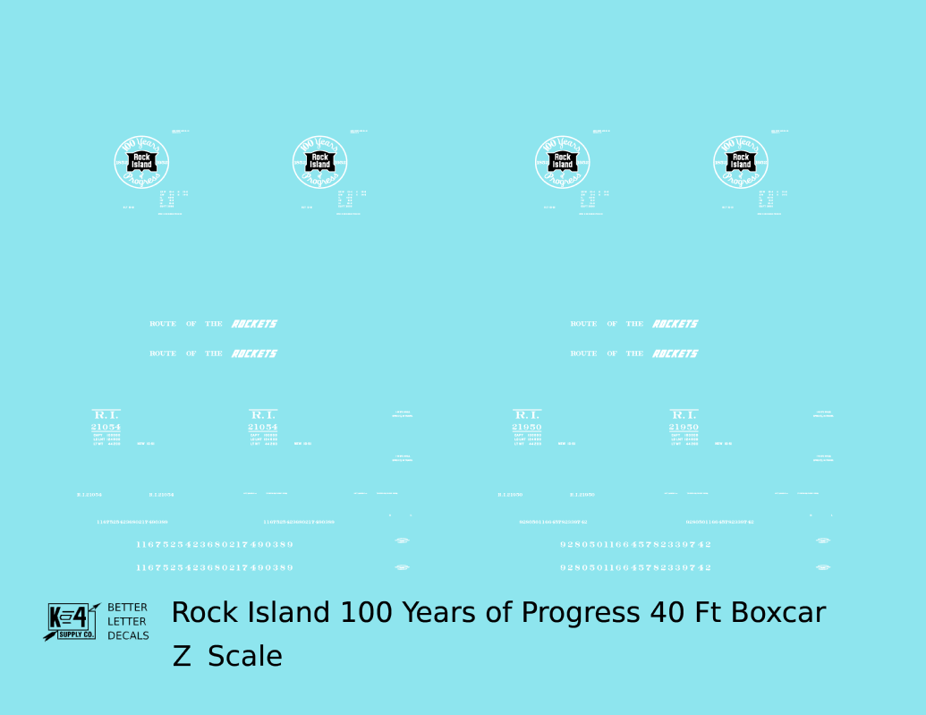 Rock Island 40 Ft Boxcar White 100 Years Of Progress