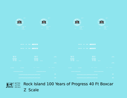 Rock Island 40 Ft Boxcar White 100 Years Of Progress