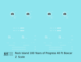 Rock Island 40 Ft Boxcar White 100 Years Of Progress